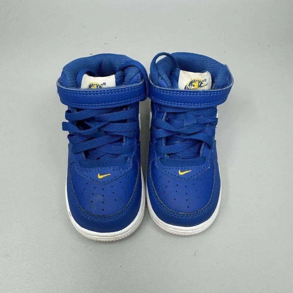 Nike Air Force 1 Mid SE 40th Annivesari Blue Jay-white  Kids Size 6C